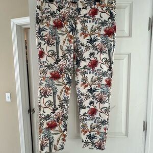 Zara Woman Floral Print Pants
